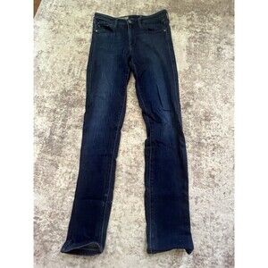 Adriano Goldschmied Jeans 27R The Prima Ankle Cigarette Dark Wash Distressed